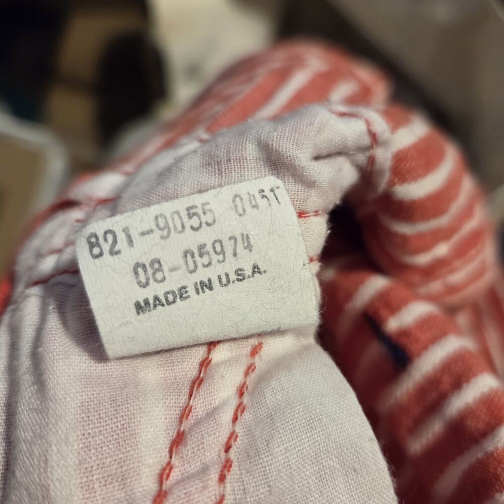 Vtg Osh Kosh Sweats 2T Red White Striped Vestbak Rough Tough 90s 80s Overalls - Picture 4 of 9